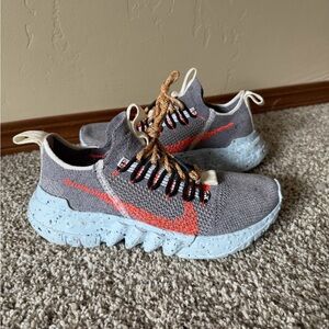 Nike Gray and Orange Shoes